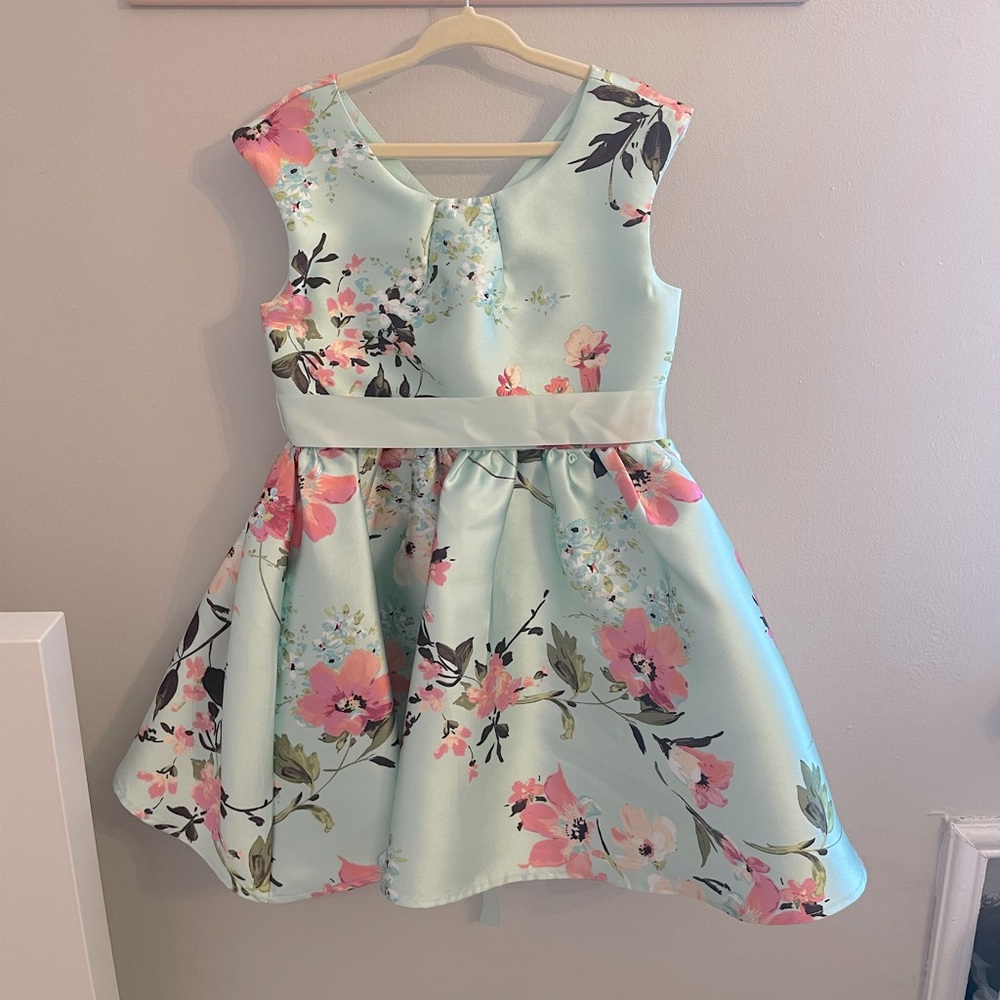 Zunie Mint Floral Dress